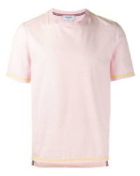 rosa T-Shirt mit einem Rundhalsausschnitt von Thom Browne