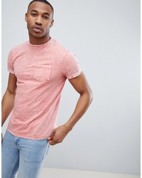 rosa T-Shirt mit einem Rundhalsausschnitt von Threadbare