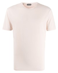 rosa T-Shirt mit einem Rundhalsausschnitt von Tom Ford