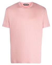 rosa T-Shirt mit einem Rundhalsausschnitt von Tom Ford