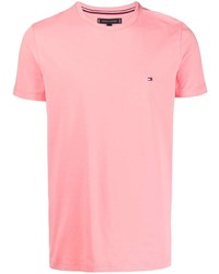 rosa T-Shirt mit einem Rundhalsausschnitt von Tommy Hilfiger