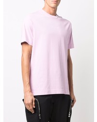 rosa T-Shirt mit einem Rundhalsausschnitt von 1017 Alyx 9Sm