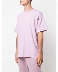 rosa T-Shirt mit einem Rundhalsausschnitt von John Elliott