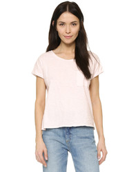 rosa T-Shirt mit einem Rundhalsausschnitt von Velvet