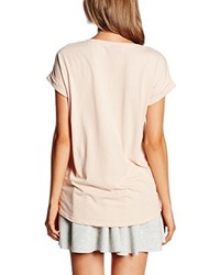 rosa T-Shirt mit einem Rundhalsausschnitt von VILA CLOTHES