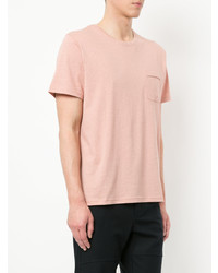 rosa T-Shirt mit einem Rundhalsausschnitt von Oliver Spencer