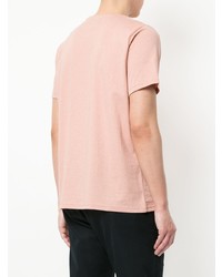 rosa T-Shirt mit einem Rundhalsausschnitt von Oliver Spencer