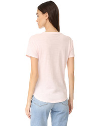 rosa T-Shirt mit einem Rundhalsausschnitt von Madewell