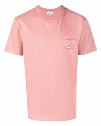 rosa T-Shirt mit einem Rundhalsausschnitt von Woolrich