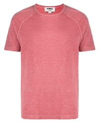 rosa T-Shirt mit einem Rundhalsausschnitt von YMC