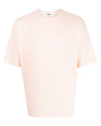 rosa T-Shirt mit einem Rundhalsausschnitt von YMC