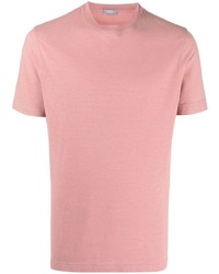 rosa T-Shirt mit einem Rundhalsausschnitt von Zanone