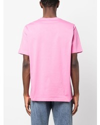 rosa T-Shirt mit einem Rundhalsausschnitt von PS Paul Smith