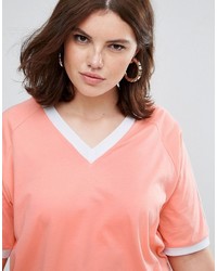 rosa T-Shirt mit einem V-Ausschnitt von Asos