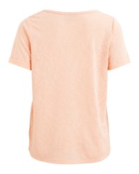 rosa T-Shirt mit einem V-Ausschnitt von Object