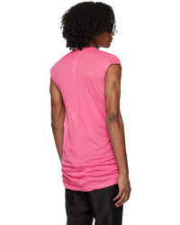 rosa T-Shirt mit einem V-Ausschnitt von Rick Owens