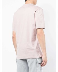 rosa T-Shirt mit einem V-Ausschnitt von Brunello Cucinelli