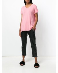 rosa T-Shirt mit einem V-Ausschnitt von Barrie
