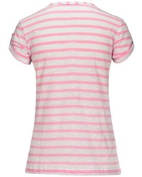 rosa T-shirt mit einer Knopfleiste von Clarina