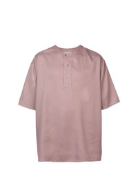 rosa T-shirt mit einer Knopfleiste von Lemaire