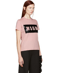 rosa T-shirt von MSGM