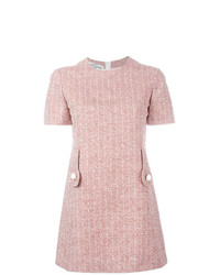 rosa Tweed gerade geschnittenes Kleid von Pierre Cardin Vintage