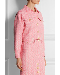 rosa Tweed-Jacke von Moschino