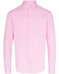 rosa vertikal gestreiftes Businesshemd von Gitman Vintage