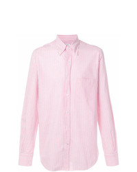 rosa vertikal gestreiftes Businesshemd von Loro Piana
