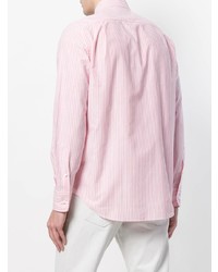 rosa vertikal gestreiftes Businesshemd von Loro Piana