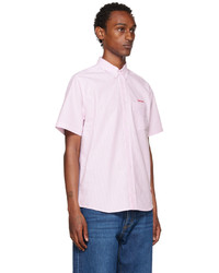 rosa vertikal gestreiftes Kurzarmhemd von Icecream