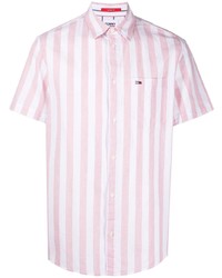 rosa vertikal gestreiftes Kurzarmhemd von Tommy Jeans