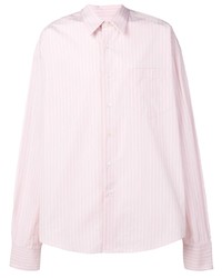 rosa vertikal gestreiftes Langarmhemd von Ami Paris
