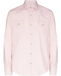 rosa vertikal gestreiftes Langarmhemd von Eleventy