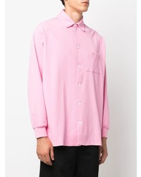 rosa vertikal gestreiftes Langarmhemd von Jacquemus