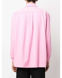 rosa vertikal gestreiftes Langarmhemd von Jacquemus