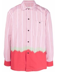 rosa vertikal gestreiftes Langarmhemd von Henrik Vibskov