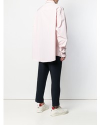 rosa vertikal gestreiftes Langarmhemd von Ami Paris