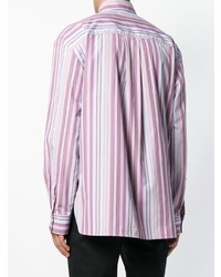 rosa vertikal gestreiftes Langarmhemd von Marni