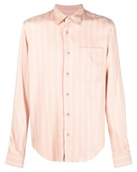rosa vertikal gestreiftes Langarmhemd von Sandro Paris