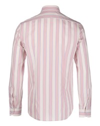 rosa vertikal gestreiftes Langarmhemd von Manuel Ritz