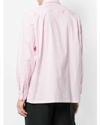 rosa vertikal gestreiftes Langarmhemd von MSGM