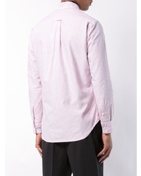 rosa vertikal gestreiftes Langarmhemd von Gitman Vintage