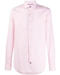 rosa vertikal gestreiftes Langarmhemd von Tommy Hilfiger