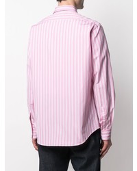 rosa vertikal gestreiftes Langarmhemd von Aspesi