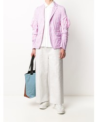 rosa vertikal gestreiftes Sakko von Comme Des Garcons Homme Plus