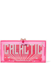 rosa verzierte Clutch von Charlotte Olympia