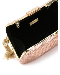 rosa verzierte Clutch von Serpui