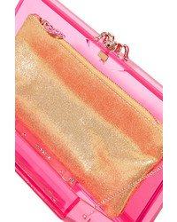 rosa verzierte Clutch von Charlotte Olympia