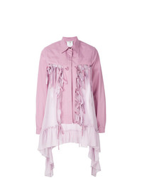 rosa verzierte Jeansjacke von Marco De Vincenzo